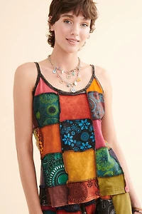 Buy Rainbow boho Assorted Patchwork Tank Online at Earthbound Trading