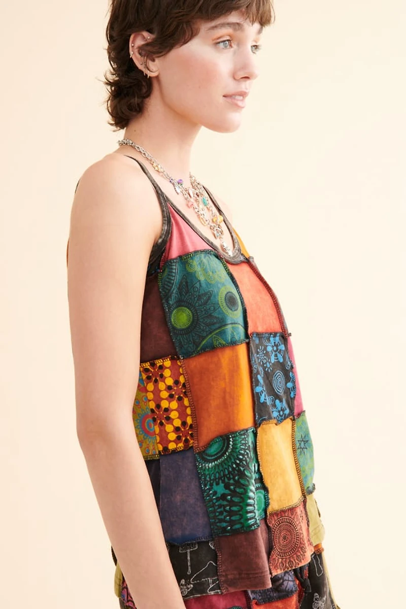 Buy Rainbow boho Assorted Patchwork Tank Online at Earthbound Trading