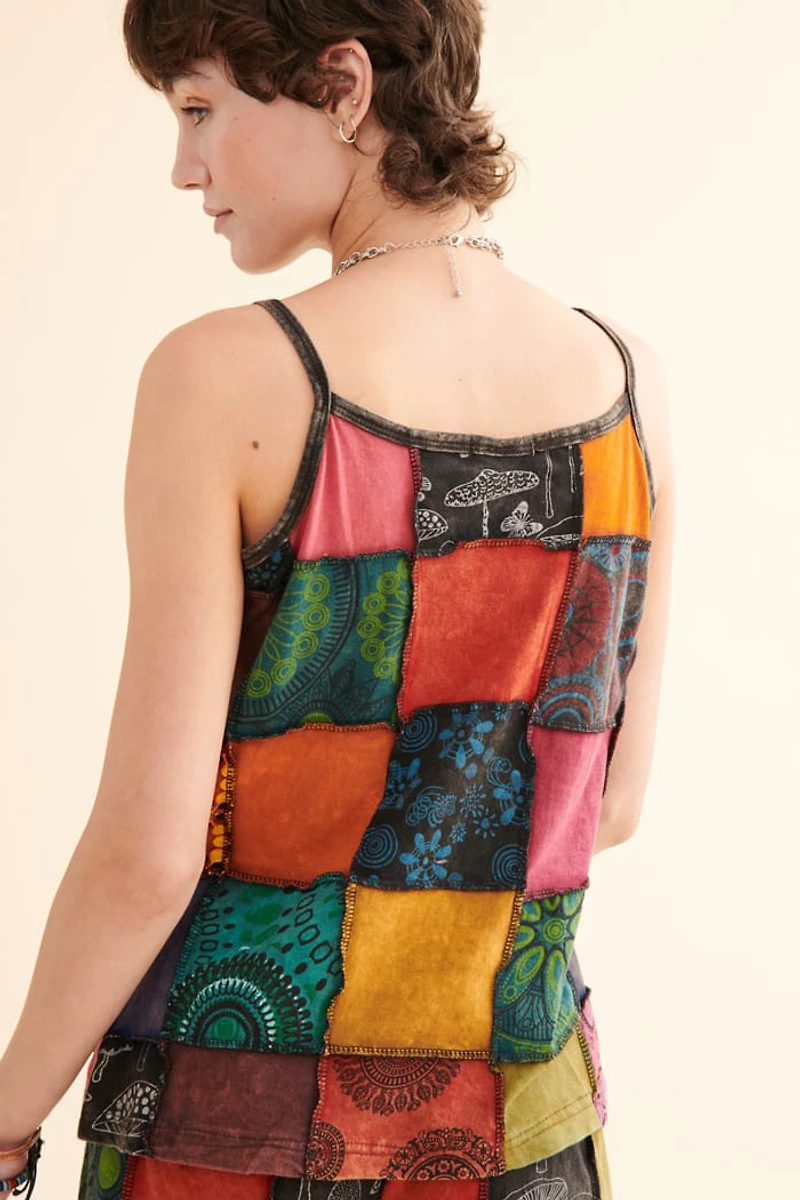 Buy Rainbow boho Assorted Patchwork Tank Online at Earthbound Trading