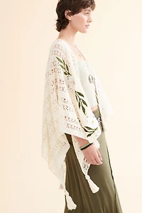 Buy Daisies Patches Tassel Shawl Online at Earthbound Trading