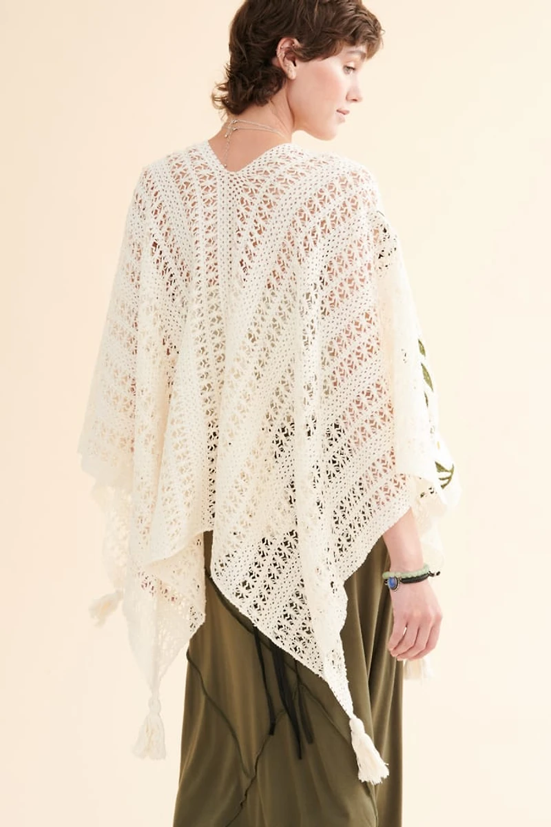 Buy Daisies Patches Tassel Shawl Online at Earthbound Trading