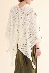 Daisies Patches Tassel Shawl