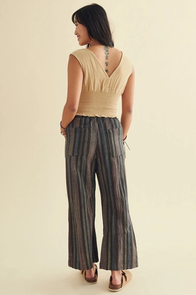 Rainbow Striped Straight Leg Pants