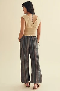 Rainbow Striped Straight Leg Pants
