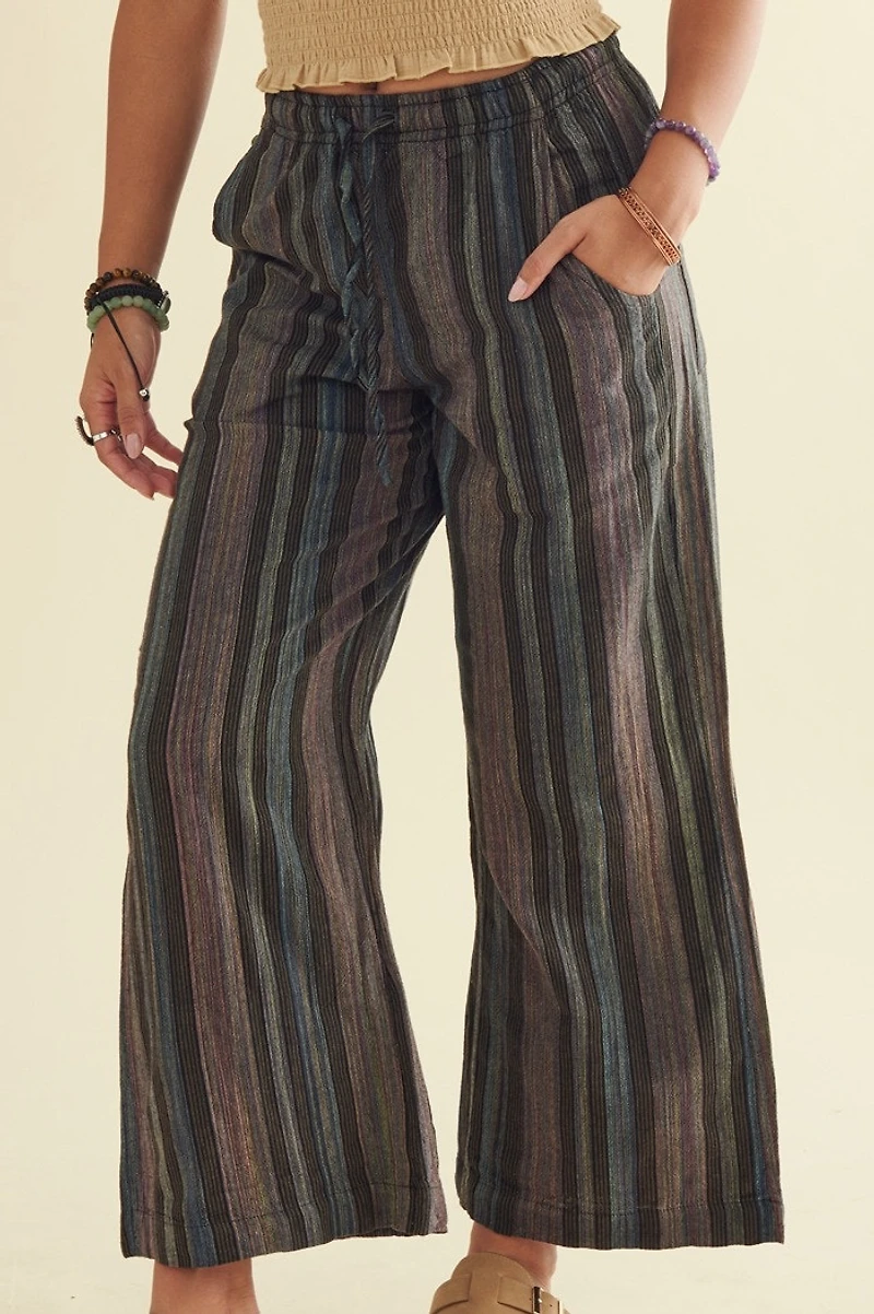 Rainbow Striped Straight Leg Pants
