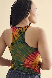 Buy Neon Orange Artisan Tie Dye Racerback Tank Online from Earthbound