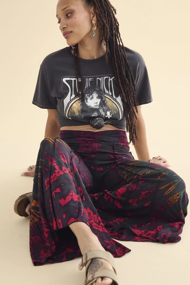 Buy Dark Rainbow Artisan Tie Dye Flare Pants Online from Earthbound