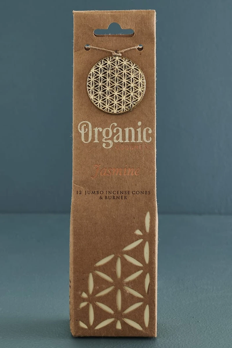 Buy Jasmine Organic Goodness Incense Cone and Burner Set Online at Earthbound Trading