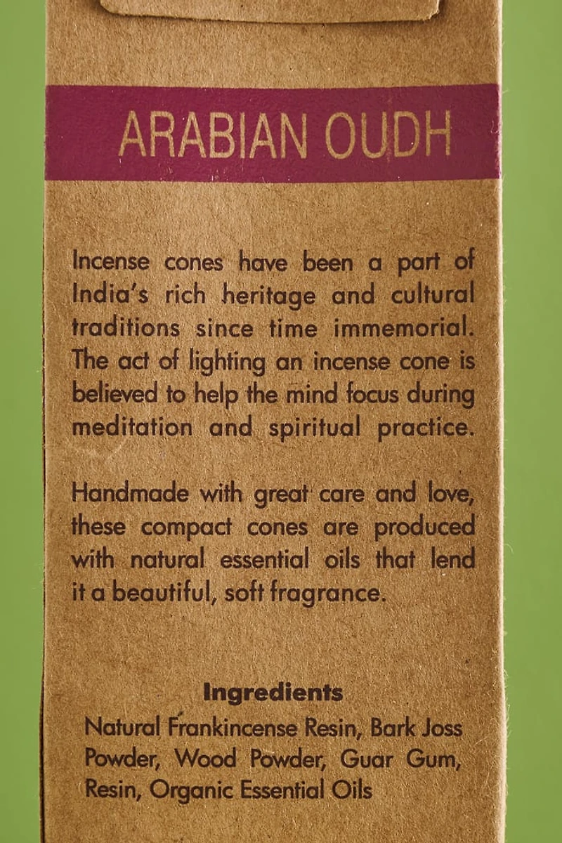 Buy Arabian Oudh Organic Goodness Incense Cone and Burner Set Online at Earthbound Trading