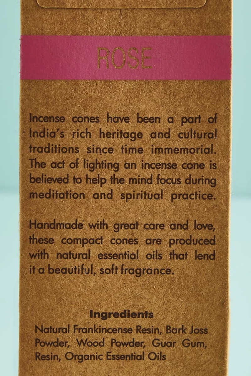 Buy Rose Organic Goodness Incense Cone and Burner Set Online at Earthbound Trading