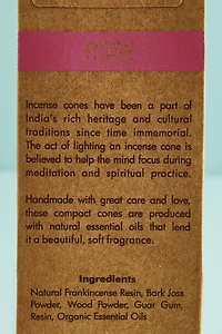 Buy Rose Organic Goodness Incense Cone and Burner Set Online at Earthbound Trading