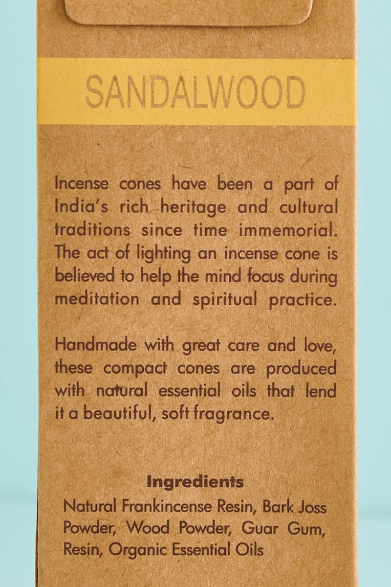 Buy Sandalwood Organic Goodness Incense Cone and Burner Set Online at Earthbound Trading
