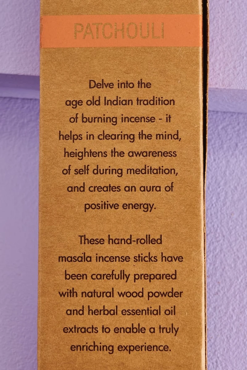 Buy Patchouli Organic Goodness Incense Sticks 15g Online at Earthbound Trading