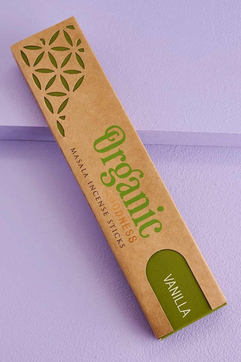 Buy Vanilla Organic Goodness Incense Sticks 15g Online at Earthbound Trading