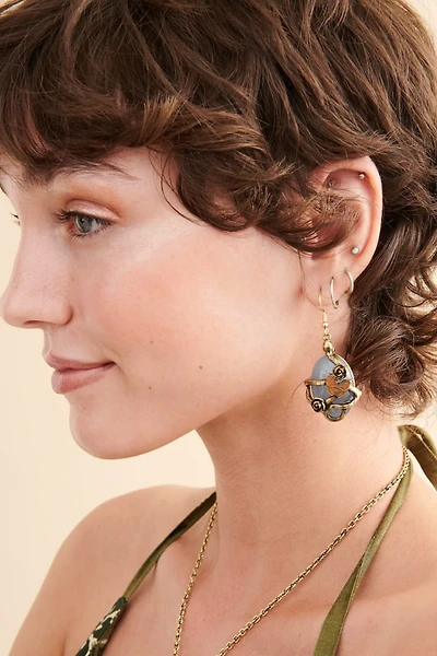 Garden Snake Wrapped Resin Earrings