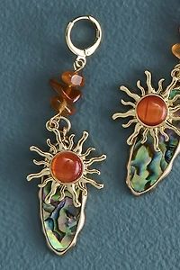 Buy Agate Abalone Shell Sun Earrings Online at Earthbound Trading