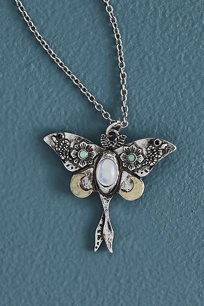 Buy Opalite Moon Moth Necklace Online at Earthbound Trading