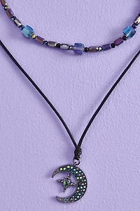 Buy Starry Moon boho Iridescent Necklace Set Online at Earthbound Trading