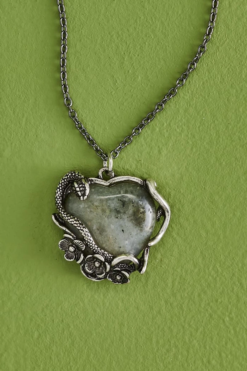 Buy Labradorite Silver Snake Wrapped Necklace Online at Earthbound Trading