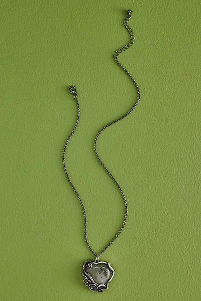Labradorite Silver Snake Wrapped Necklace
