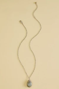 Buy Labradorite Teardrop Wire Wrapped Necklace Online at Earthbound Trading