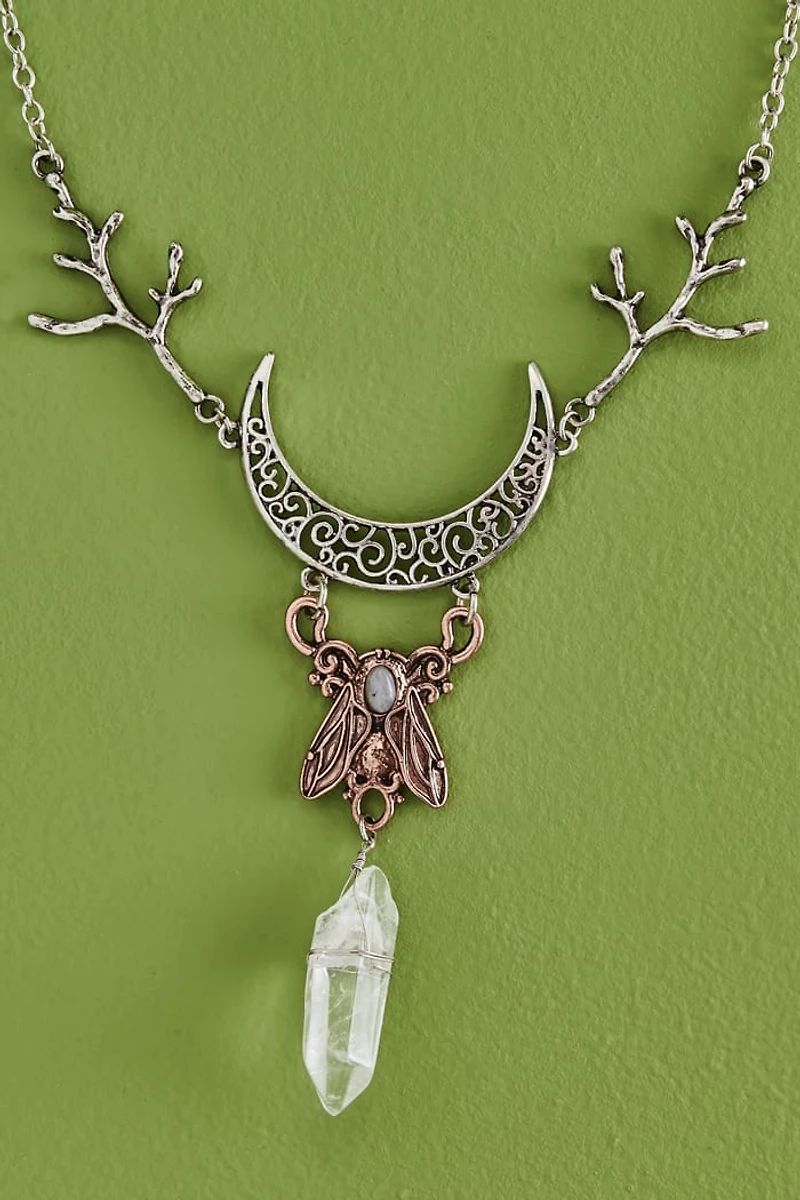 Buy Multi Stone boho Insect Crystal Necklace Online at Earthbound Trading