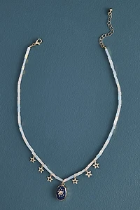 White Jade Starry Galaxy Necklace