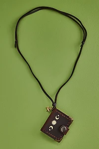 Buy Celestial Brown Leather Mini Book Necklace Online at Earthbound Trading