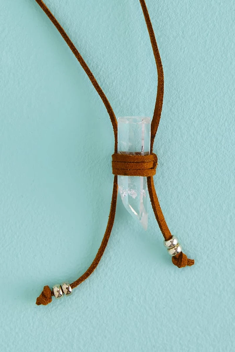 Ground Your Energy with Brown Quartz Wrap Necklace - Shop Now