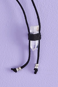 Shop Black Clear Quartz Wrap Necklace - boho Crystal Energy