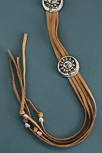 Buy boho Tan Suede Celestial Belt Online at Earthbound Trading
