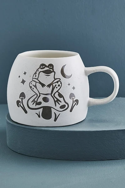 Moonlit Mushroom Frog Speckled Mug