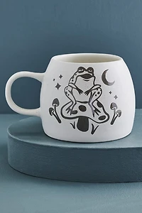 Moonlit Mushroom Frog Speckled Mug