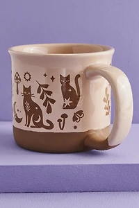 Mystic Cat Pink and Brown Mug