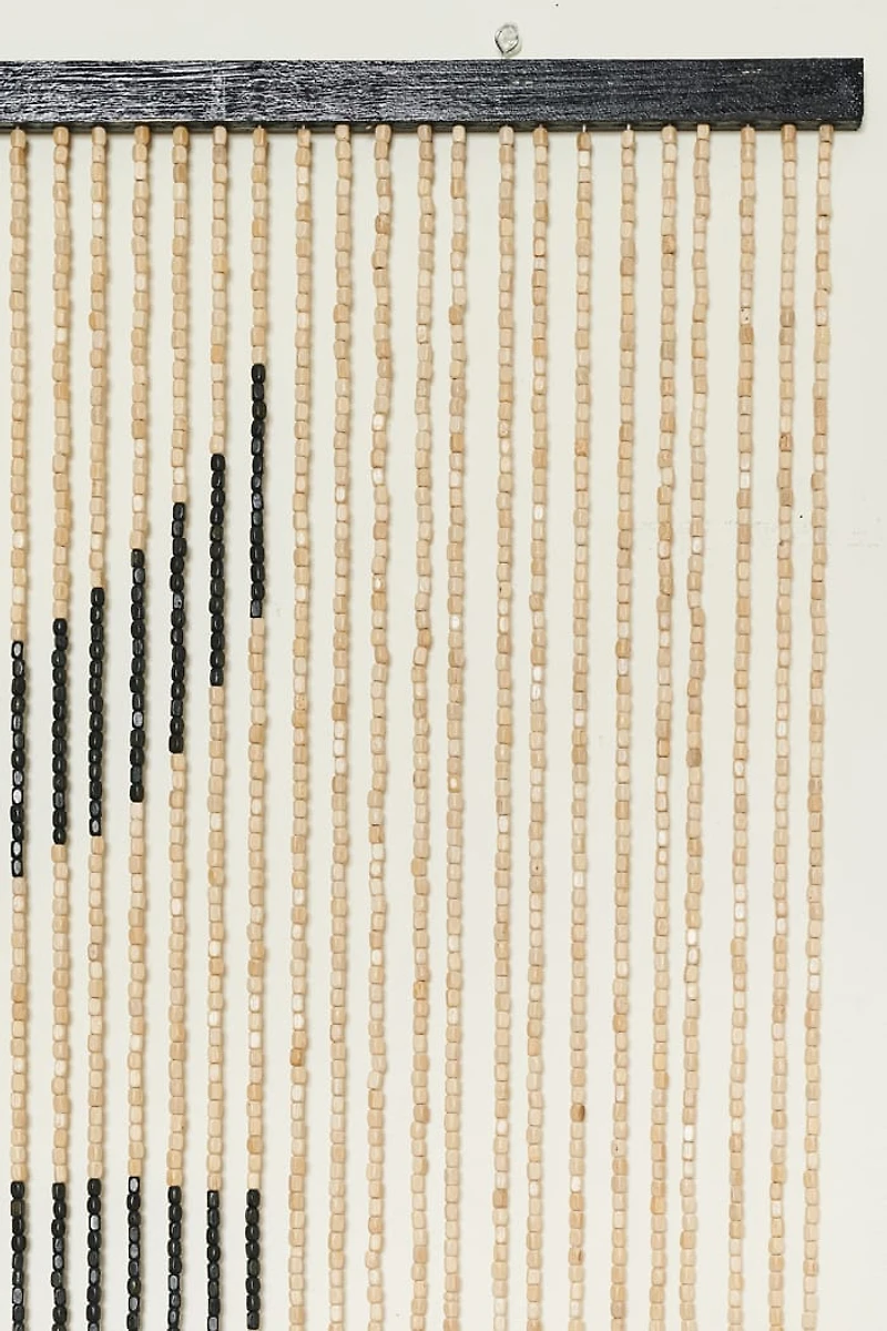Moon Phase Wood Bead Door Curtain