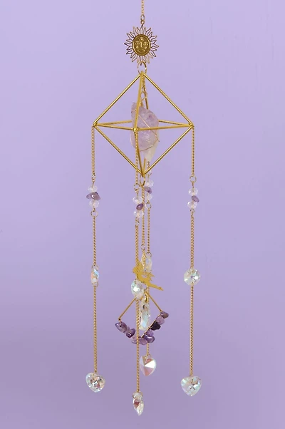 Amethyst Fairy Geometric Crystal Mobile