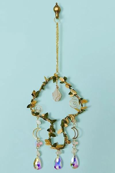 Mushroom Vine Quartz Crystal Mobile