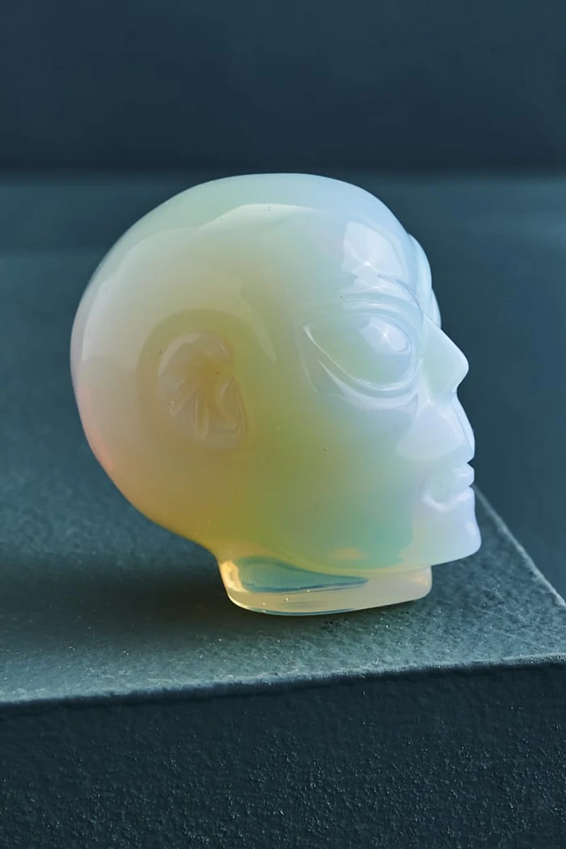 Opalite Alien Head Figurine