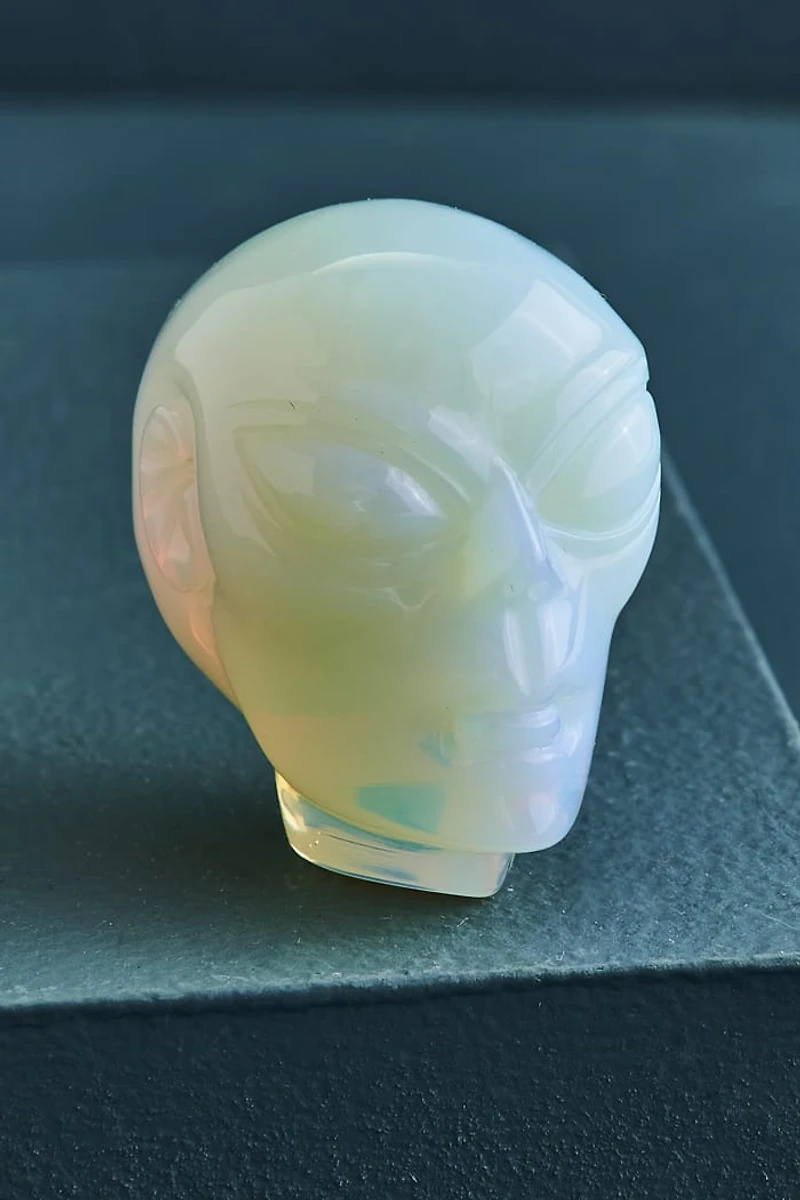 Opalite Alien Head Figurine