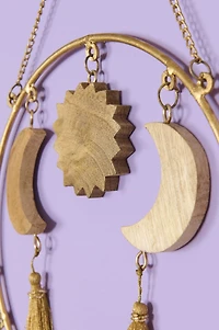 Moon and Sun Wooden Wall Hanging