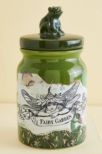 Fairy Garden Green Frog Stash Jar