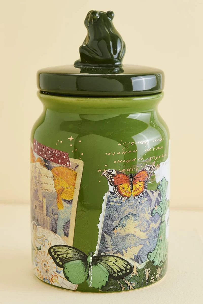 Fairy Garden Green Frog Stash Jar