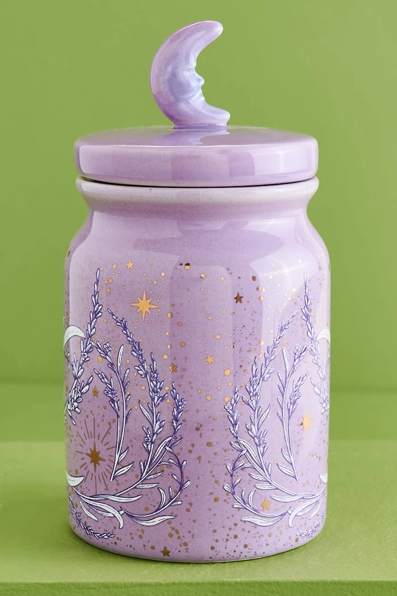 Mystic Moon Black Cat Stash Jar
