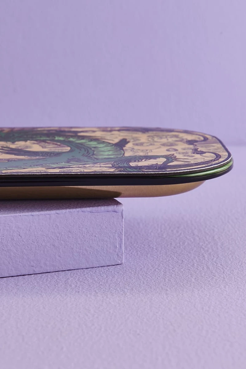 Green Dragon Rolling Tray w/ Lid