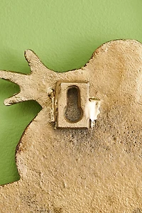 Gold Metal Snail Mushroom Wall Plaque