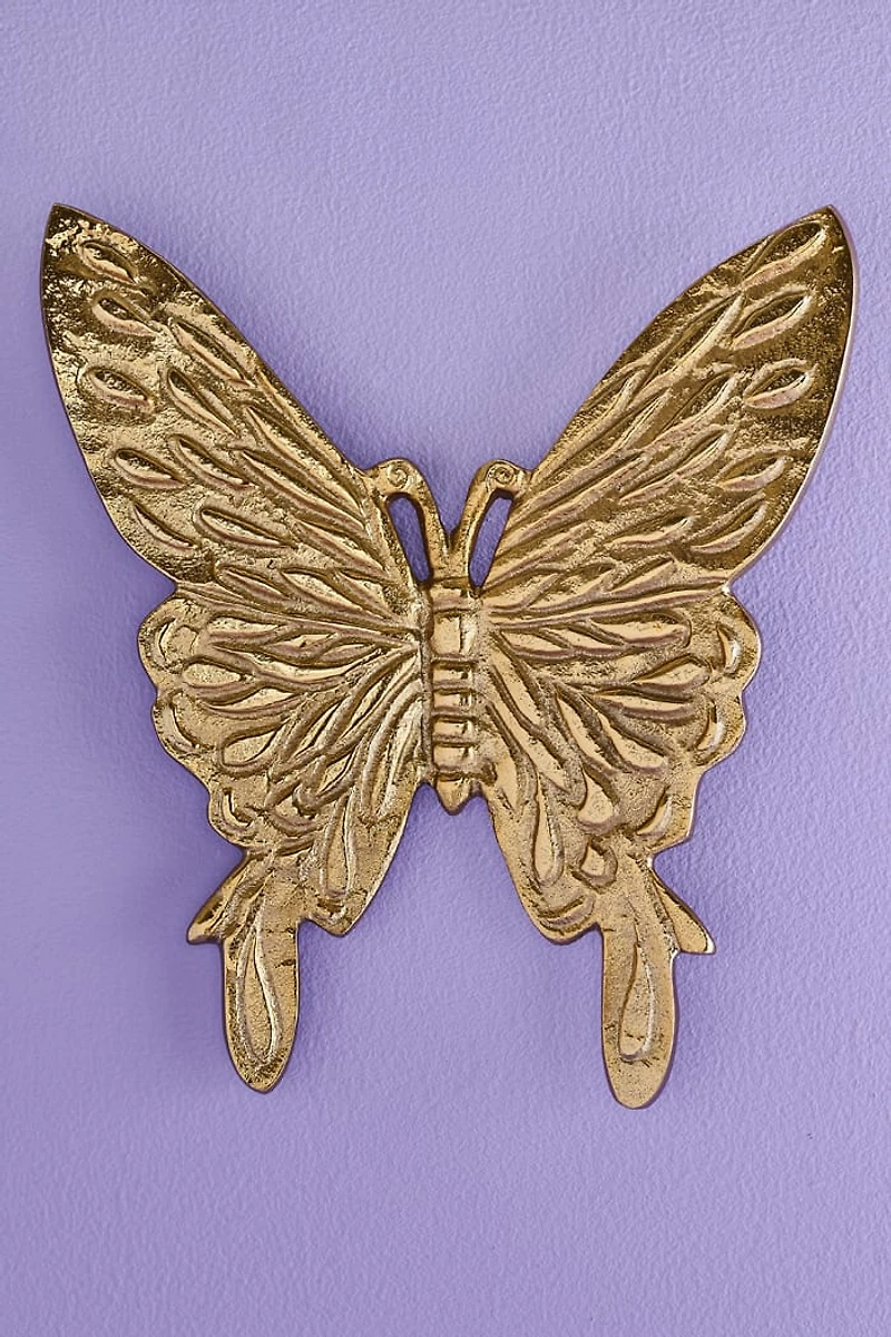 Gold Butterfly Wall Plaque