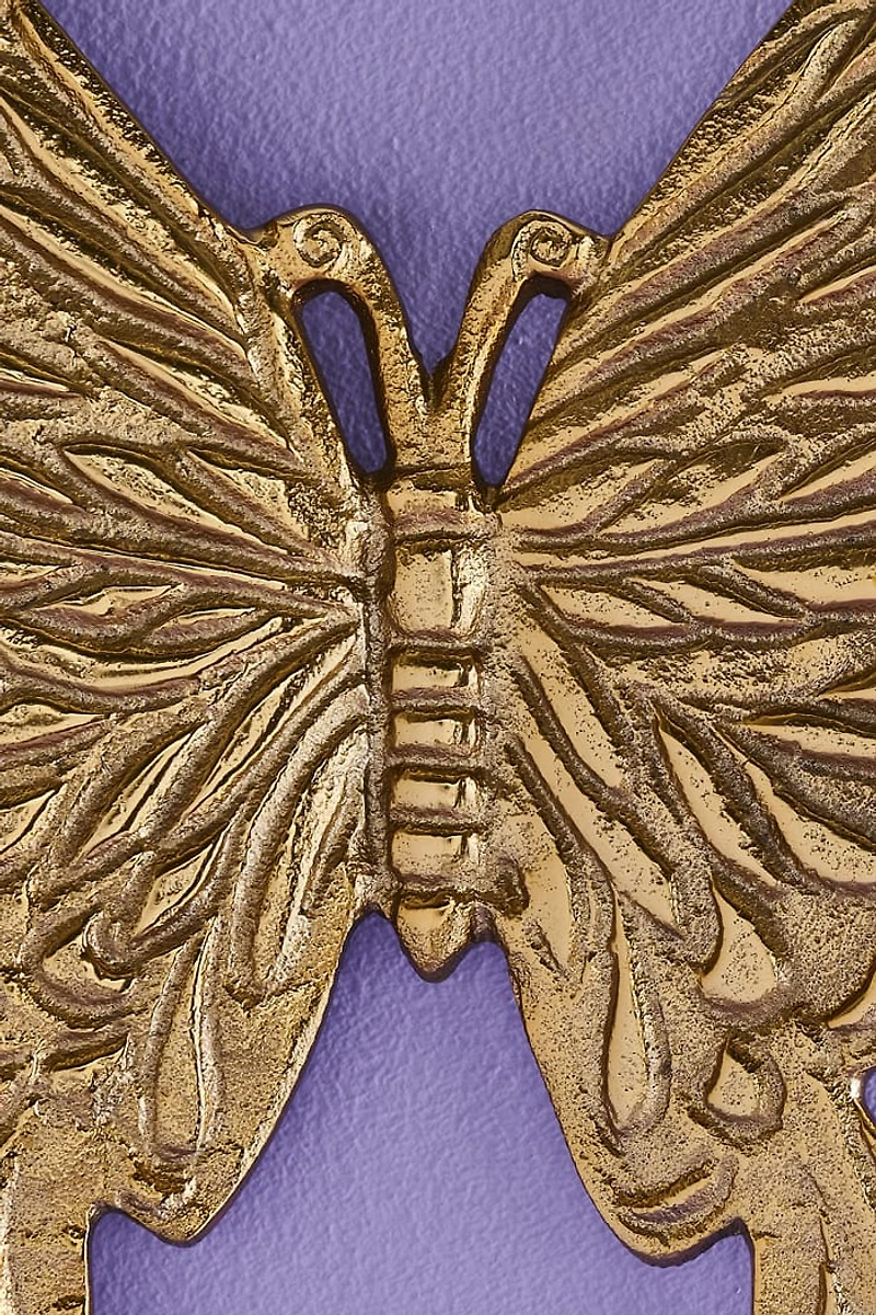 Gold Butterfly Wall Plaque