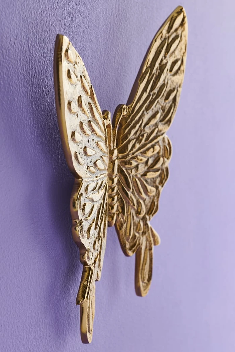 Gold Butterfly Wall Plaque