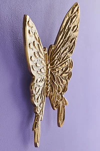 Gold Butterfly Wall Plaque