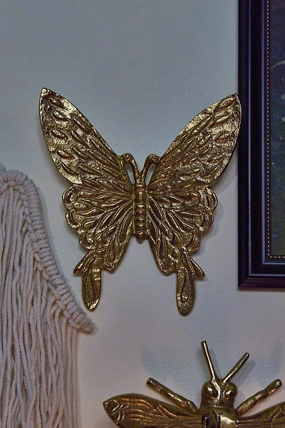 Gold Butterfly Wall Plaque